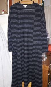 Black striped Lularoe Sarah Cardigan